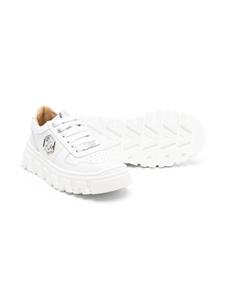Philipp Plein Junior Sneakers met logopatch - Wit