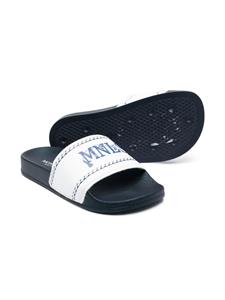 Monnalisa Slippers met logoprint - Wit