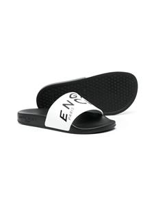 Givenchy Kids Slippers met logoprint - Wit