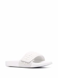 Jimmy Choo Fitz verfraaide slippers - Wit