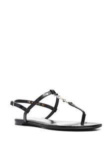 Saint Laurent Cassandra sandalen met open teen - Zwart