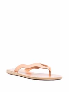 Ancient Greek Sandals Lexi leren teenslippers - Beige