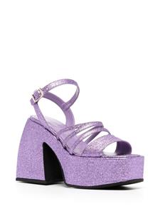 Nodaleto Pumps met plateauzool - Paars