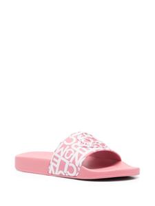 Moncler Slippers met logobandje - Roze