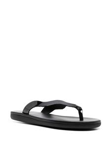 Ancient Greek Sandals Leren teenslippers - Zwart