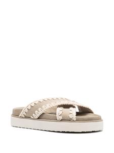 Mou Sandalen met gekruiste bandjes - Beige