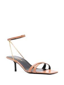 Saint Laurent Melody sandalen met enkelbandjes - Bruin