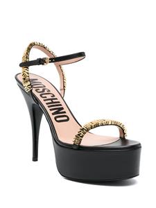 Moschino Sandalen met plateauzool - Zwart