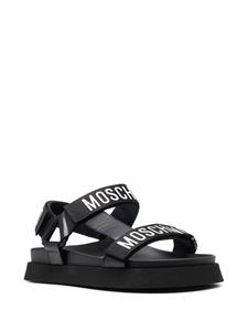 Moschino Sandalen met logoprint - Zwart
