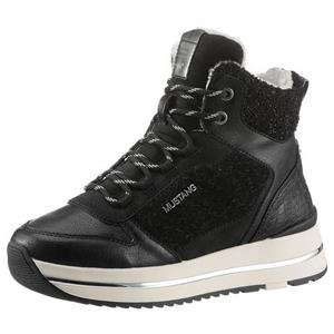Mustang Shoes Winterboots, mit Besatz in Kroko-Optik