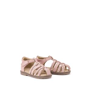 LA REDOUTE COLLECTIONS Gevlochten sandalen in leer met klittenband