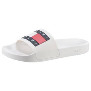 TOMMY JEANS Badslippers  POOL SLIDE ESS zomerschoen, poolslides, slippers, met opvallende logo-vlag