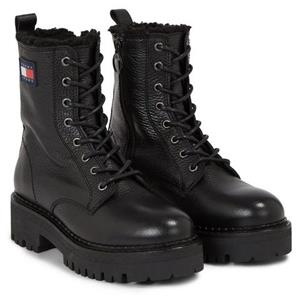 TOMMY JEANS Winterlaarsjes TJW URBAN BOOT TUMBLED LTR WL met merklabel opzij