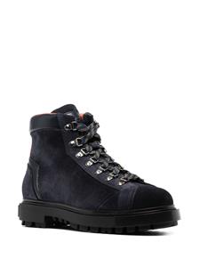 Santoni Suède veterlaarzen - Blauw