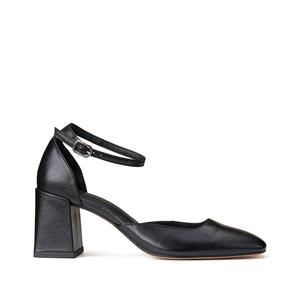 LA REDOUTE COLLECTIONS Leren pumps met brede hak