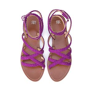 LA REDOUTE COLLECTIONS Gevlochten leren sandalen