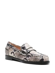 Gianvito Rossi Borneo loafers van slangenleer - Beige