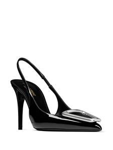 Saint Laurent Avenue pumps met puntige neus - Zwart