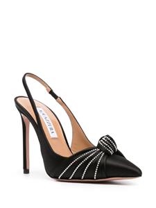 Aquazzura Atelier 105 satin-finish pumps - Zwart