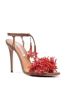 Aquazzura Sandalen met kralen - Bruin