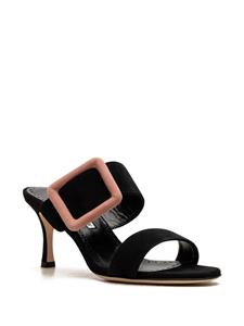 Manolo Blahnik Gable muiltjes met gesp - Zwart