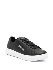 Just Cavalli Tiger Head sneakers van imitatieleer - Zwart