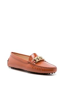 Tod's Gommini loafers met ketting - Bruin