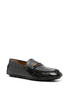 Bally Kerbs crocodile-embossed loafers - Zwart