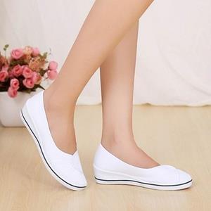 Times Elec Casual ademende enkele witte werkschoenen voor dames Ziekenhuisverpleegsterssneakers Flats 41 wit