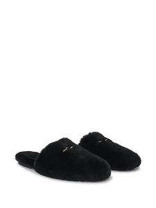 ANINE BING Lammy muiltjes - BLACK