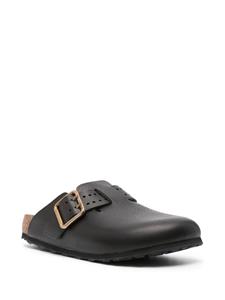 Birkenstock Boston Bold leren slippers - Zwart