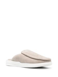 Lusso Ribfluwelen slippers - Beige