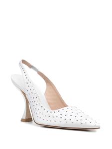Stuart Weitzman Slingback pumps verfraaid met kristallen - Wit