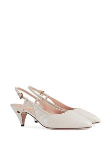 Gucci Matelassé slingback pumps - Wit