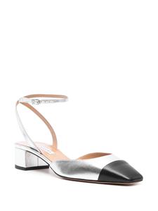 Aquazzura French Flirt 35mm leather pumps - Zilver
