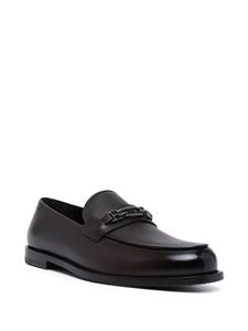 Bally Loafers met logoplakkaat - Bruin