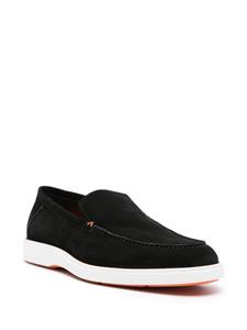 Santoni Drain suède loafers - Zwart