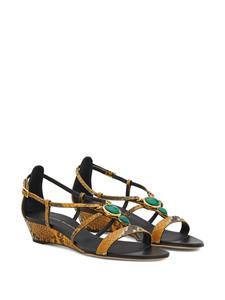 Giuseppe Zanotti Adelaide sandalen met python-print - Veelkleurig