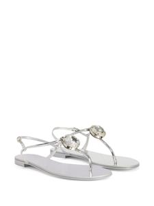 Giuseppe Zanotti Anthonia sandalen met metallic-effect - Zilver