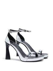 Stella McCartney 100mm Elsa metallic sandals - Zilver