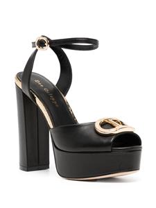 Dee Ocleppo Brigitte sandalen met plateauzool - Zwart