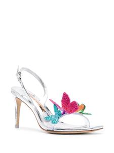 Sophia Webster Vanessa slingback sandalen - Zilver