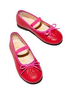 Gucci Kids Ballerina's met geborduurd logo - Rood