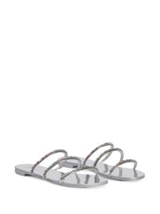 Giuseppe Zanotti Dark Colorfu verfraaide sandalen - Zilver