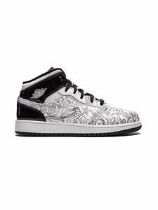 Jordan Kids Air Jordan 1 Mid SE sneakers - Wit