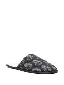 Sansindo slippers met tijgerprint - Zwart