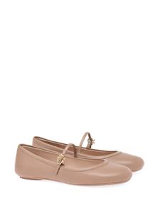 Gianvito Rossi Leren ballerina's - Beige