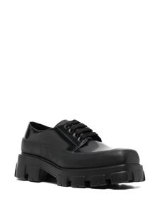 Prada Derby schoenen van geborsteld leer - Zwart