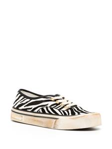 Bally Sneakers met zebraprint - Zwart