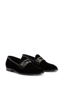 Giuseppe Zanotti Ermy fluwelen loafers - Zwart